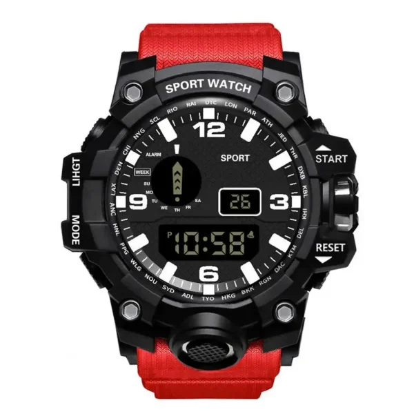 Men Digital Watch Week Display Date Precise Electronic Watch Portable LED Stopwatch Sports Wristwatch For Fitness