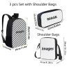 3Pcs Set School Inside Cartoon Out Printing Backpack with Lunch Bags Pencil Case Kids Bags Custom Large Capacity Backpack 2024 - Image 4