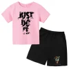 2024 Print Kids Summer Cute Short Sleeve O-neck T-shirts Tops+shorts Suits 2-12 Years Boys Girls Outfits Children Tshirt Clothes - Image 2